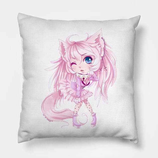 Knotty Kitten Logo Pillow by KnottyKitten