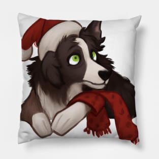 Cute Border Collie Drawing Pillow