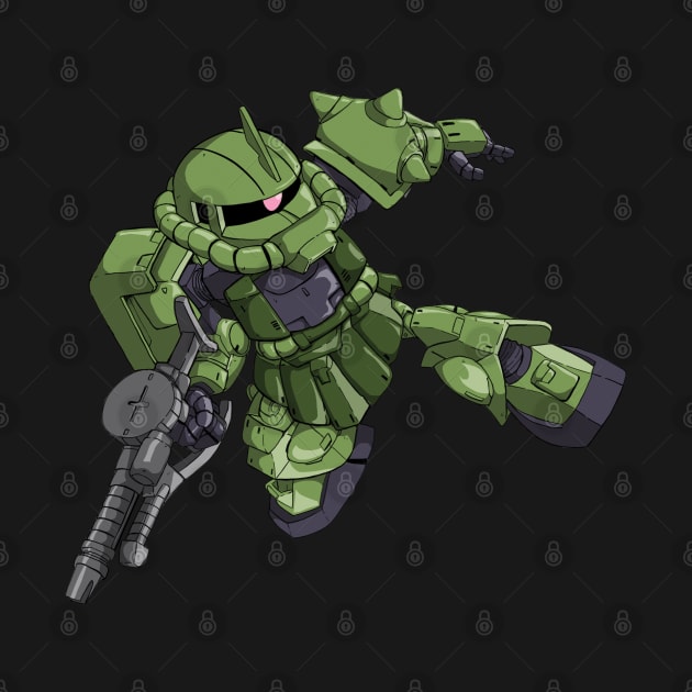 Zaku Green by Mecha Design by MechaRon