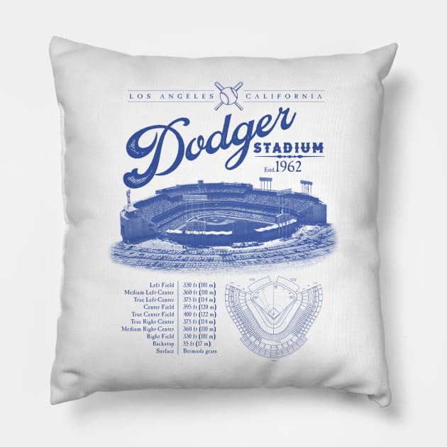 Dodger Stadium Pillow by MindsparkCreative