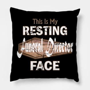 Resting Funeral Director Face Coffin Pillow