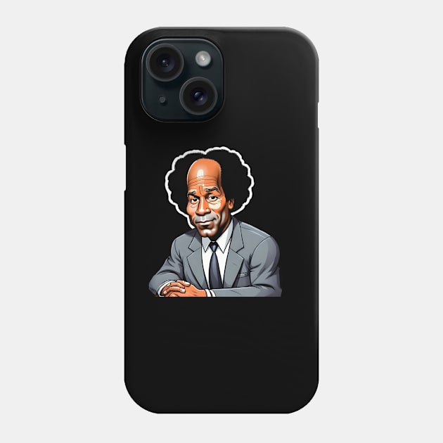 Gentelman OJ Simpson Cartoon with grey suit Phone Case by Every thing