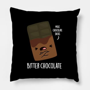 Bitter Chocolate Cute Candy Pun Pillow
