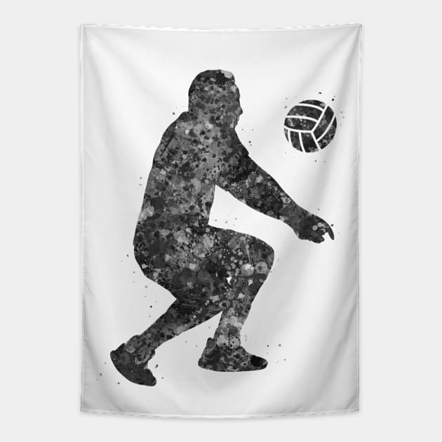 Volleyball player Tapestry by Yahya Art