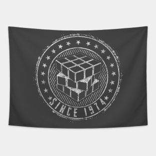 Since 1974 Vintage - Rubik's Cube Inspired Design for people who know How to Solve a Rubik's Cube Tapestry