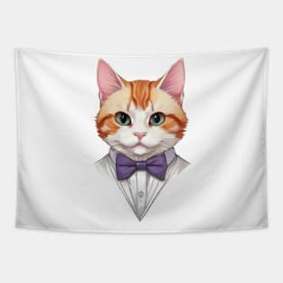 Fancy Cat with Bowtie no.18 Tapestry