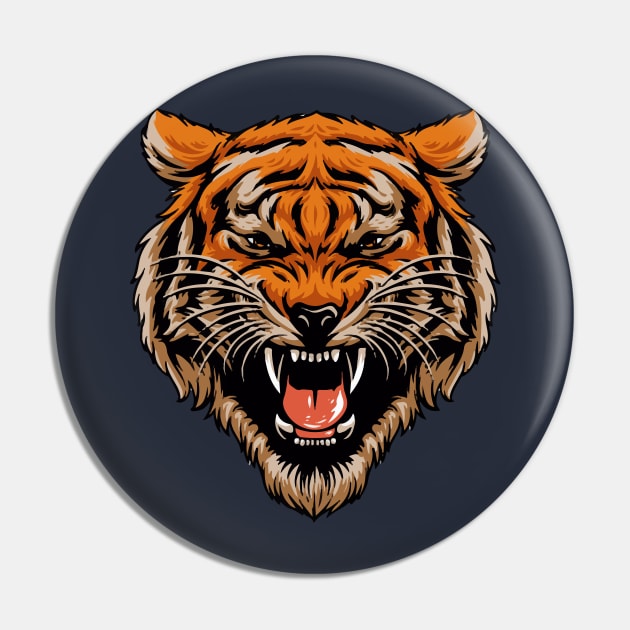 tiger head Pin by awesome98