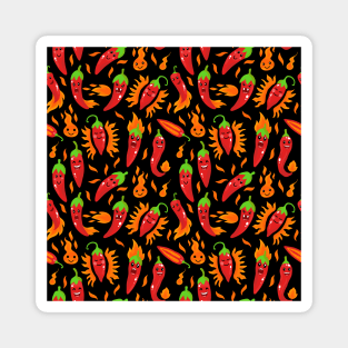 Fun chili peppers Magnet