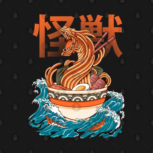 Kaiju Ramen Dragon by Illustrasikuu