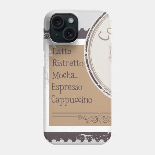 Vintage Coffee house stamp design Phone Case