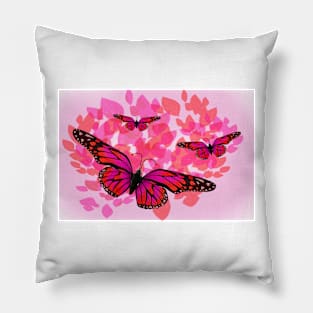 Red Butterflies Pillow