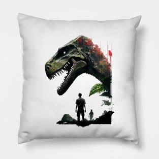 Jurassic Park Watercolor - Original Artwork Pillow