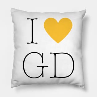I love GD G-Dragon Big Bang Kpop Design Yellow Pillow
