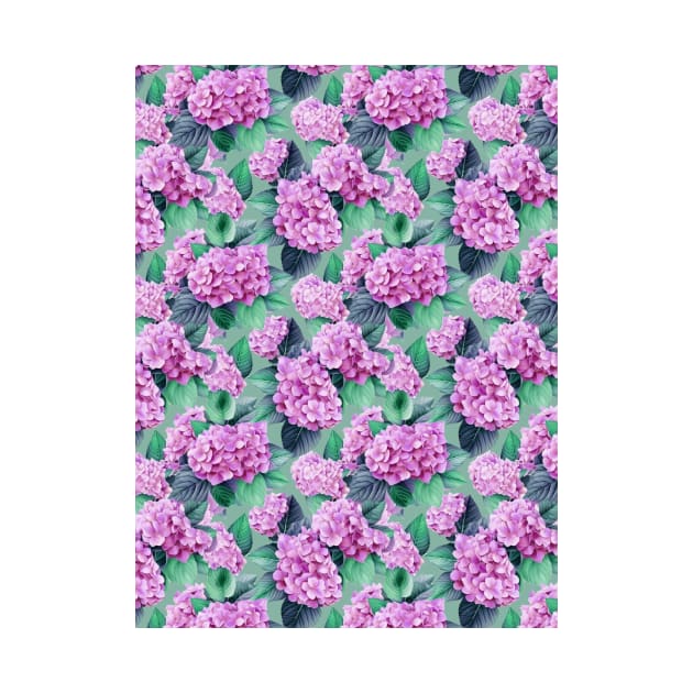 Hydrangea allover by Remotextiles