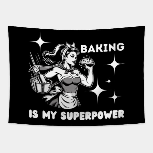 Baking-Is-My-Superpower Tapestry by Alexa