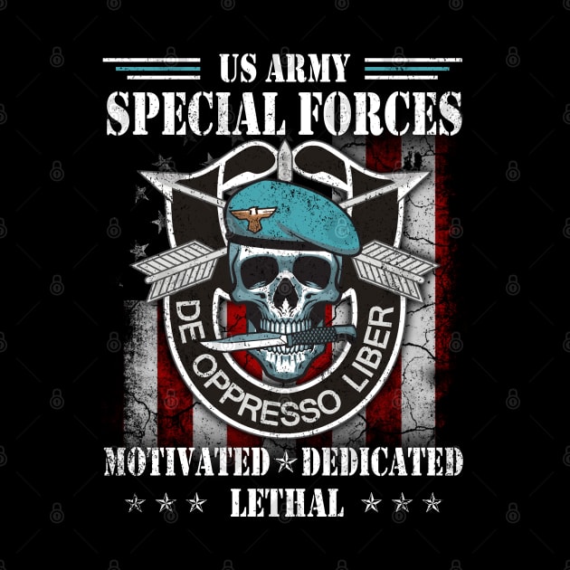 US Army Special Forces Group Skull  De Oppresso Liber SFG - Gift for Veterans Day 4th of July or Patriotic Memorial Day by Oscar N Sims