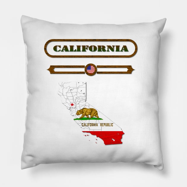 CALIFORNIA STATE, UNITED STATES, USA. SAMER BRASIL Pillow by Samer Brasil