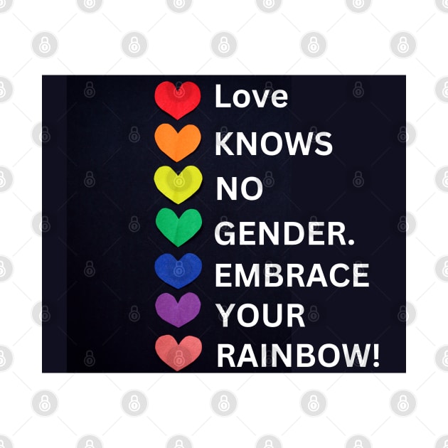 Love knows no gender. Embrace your rainbow! by BRIJLA