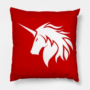 Iconic Unicorn in White Pillow