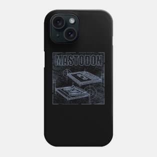 Mastodon Technical Drawing Phone Case