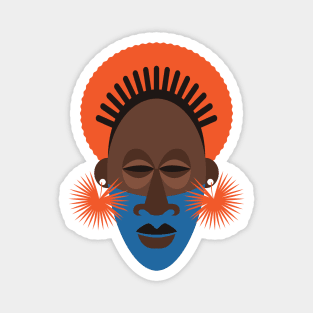 Tribal Afrocentric Ethnic Mask Magnet