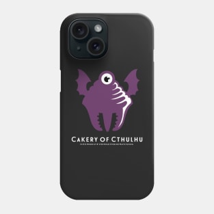Cakery of Cthulhu - Purple on Black Phone Case