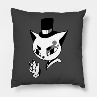 Silly top hat cat Pillow