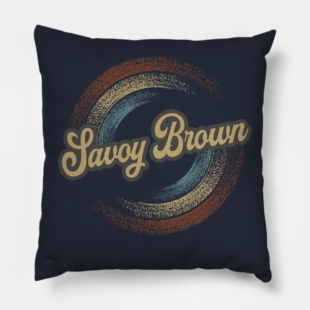 Savoy Brown Circular Fade Pillow by anotherquicksand