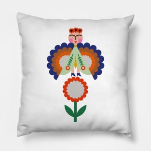 Frida kahlo butterfly flower colorful summer flowers feminist mexican painter Pillow