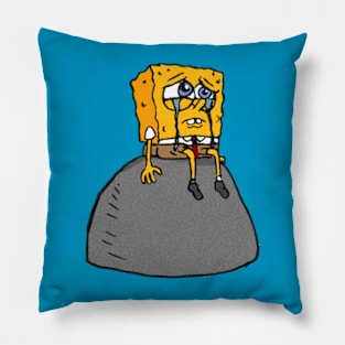 sad sponge Pillow