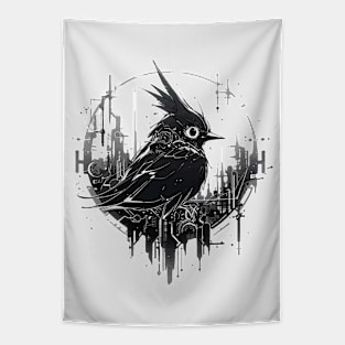 Cyber punk cardinal (black) Tapestry