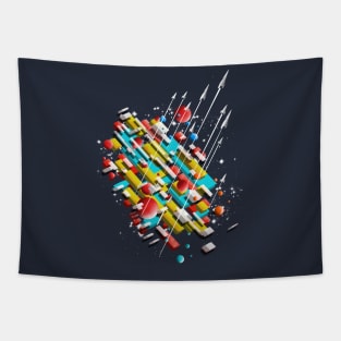 geometric space station Tapestry