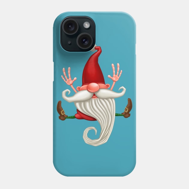 Santa Claus Happy jump Phone Case by JORDYGRAPH