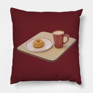 Maple donut and hot chocolate Pillow