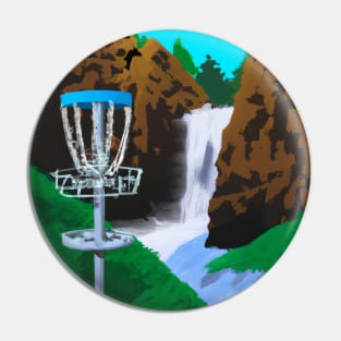 Disc Golf Next to a Waterfall Pin