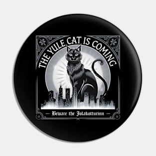 The Yule Cat Jolakotturinn Christmas Cat Pin