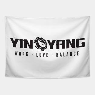 Ying Yang Work Love Balance (Light) Tapestry