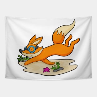 Fox Diver Swimming goggles Tapestry