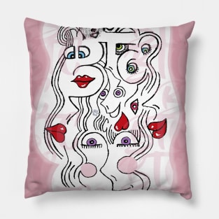 BTC pretty doodleflow Pillow