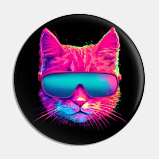 Retro Rave Cat Pin