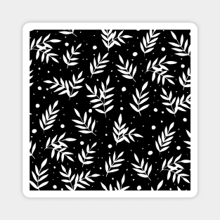 Magical branches - black and white Magnet