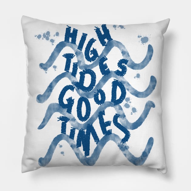 Sea waves quote Pillow by Guncha Kumar