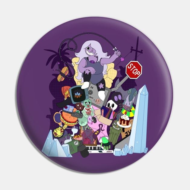 Amethyst: Queen of Junk Pin by terminalnerd