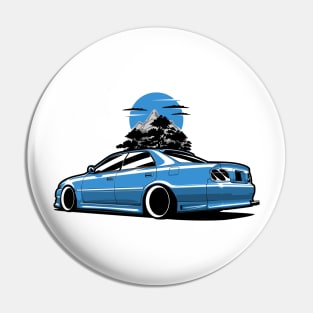 Blue Chaser JDM Classic Legend in Mountains Pin