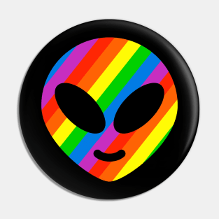 Gay pride alien Pin