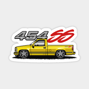 Chevy 454 SS Pickup Truck (Clear Yellow) Magnet