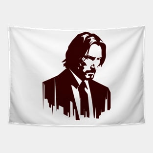 John Wick Retro Style Tapestry