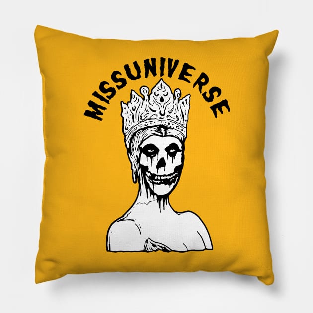 MISSUNIVERSE // MISFITS FUNART Pillow by deadmanstudioart@gmail.com