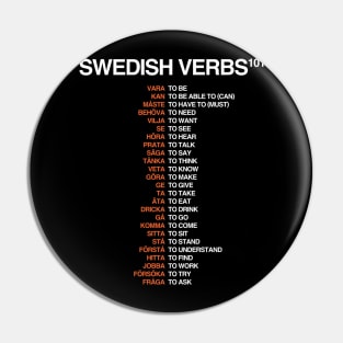 Swedish Verbs 101 - Swedish Language Pin