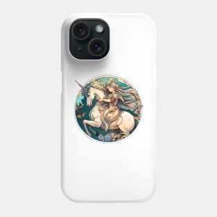 The Last Unicorn - A Majestic and Colorful Fantasy Art Print Phone Case